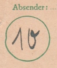 Type a II Absenderkreis eingedrückt